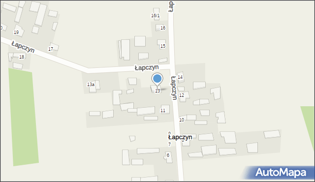 Łapczyn, Łapczyn, 13, mapa Łapczyn