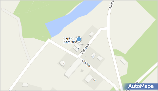 Łapino Kartuskie, Łapino Kartuskie, 18, mapa Łapino Kartuskie