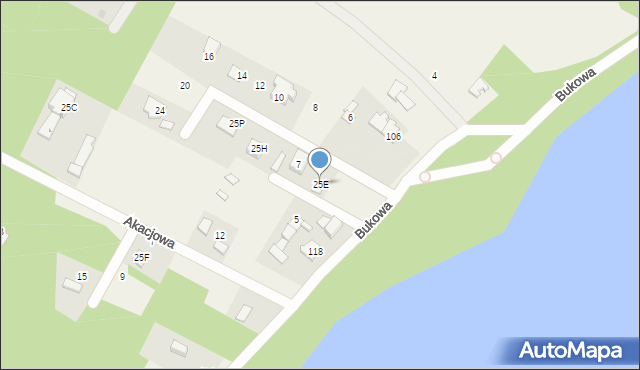 Łapino Kartuskie, Łapino Kartuskie, 25E, mapa Łapino Kartuskie