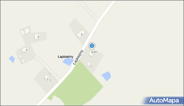 Łapkiejmy, Łapkiejmy, 7, mapa Łapkiejmy