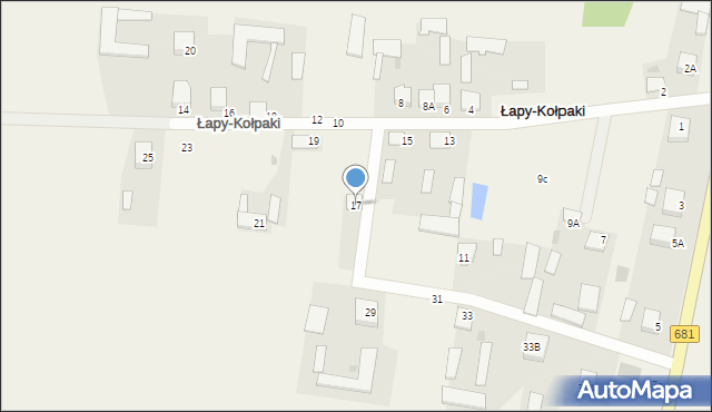 Łapy-Kołpaki, Łapy-Kołpaki, 17, mapa Łapy-Kołpaki