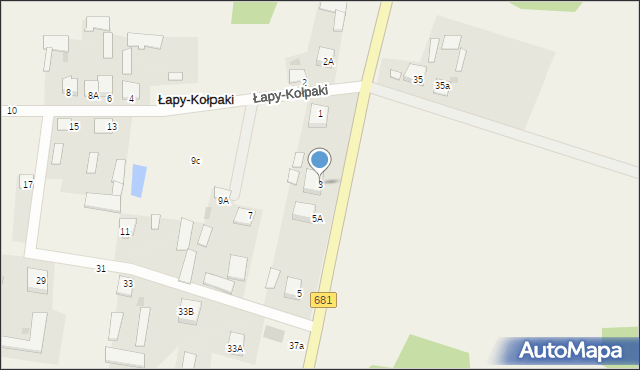 Łapy-Kołpaki, Łapy-Kołpaki, 3, mapa Łapy-Kołpaki