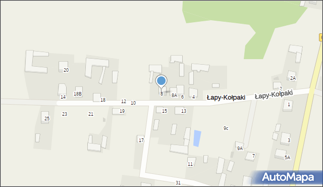 Łapy-Kołpaki, Łapy-Kołpaki, 8, mapa Łapy-Kołpaki