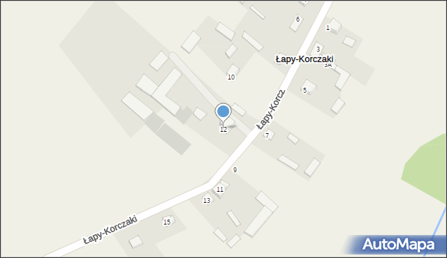 Łapy-Korczaki, Łapy-Korczaki, 12, mapa Łapy-Korczaki