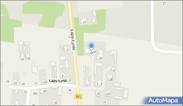 Łapy-Łynki, Łapy-Łynki, 1A, mapa Łapy-Łynki