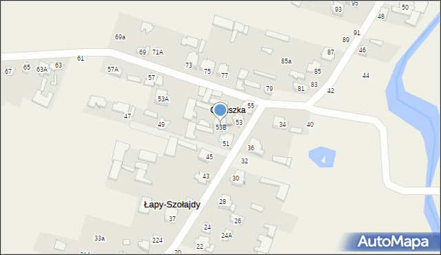 Łapy-Szołajdy, Łapy-Szołajdy, 53B, mapa Łapy-Szołajdy