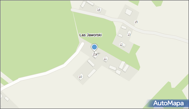 Las Jaworski, Las Jaworski, 11a, mapa Las Jaworski