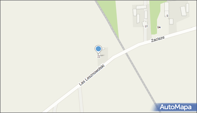 Las Lesznowolski, Las Lesznowolski, 11, mapa Las Lesznowolski