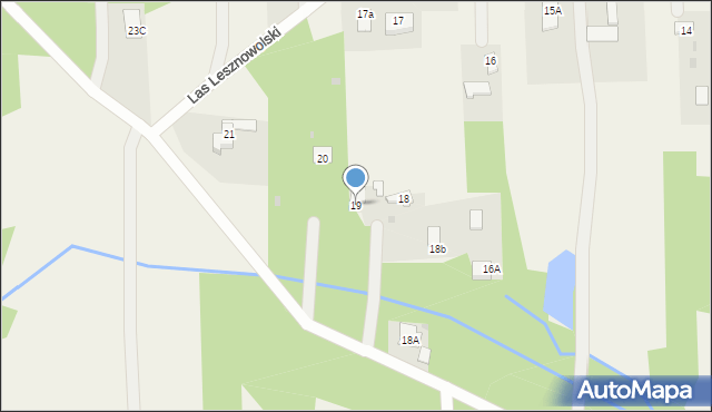 Las Lesznowolski, Las Lesznowolski, 19, mapa Las Lesznowolski