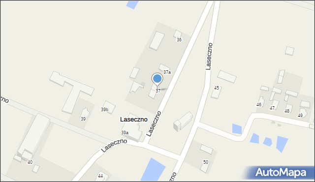 Laseczno, Laseczno, 37, mapa Laseczno