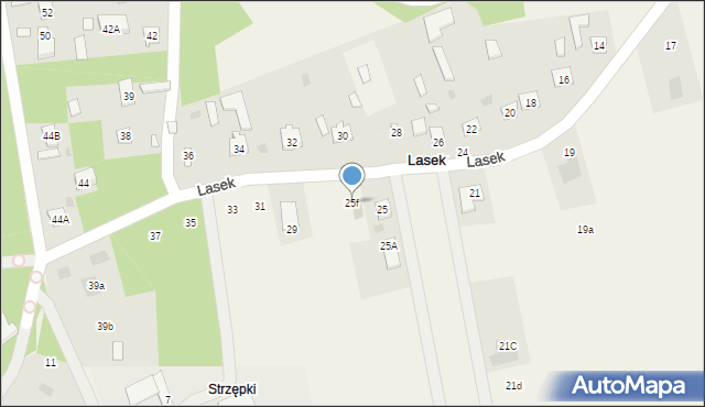 Lasek, Lasek, 25f, mapa Lasek