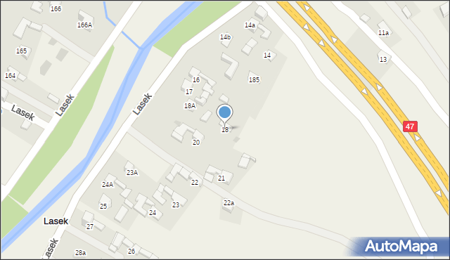 Lasek, Lasek, 18, mapa Lasek