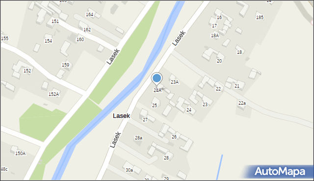 Lasek, Lasek, 24A, mapa Lasek