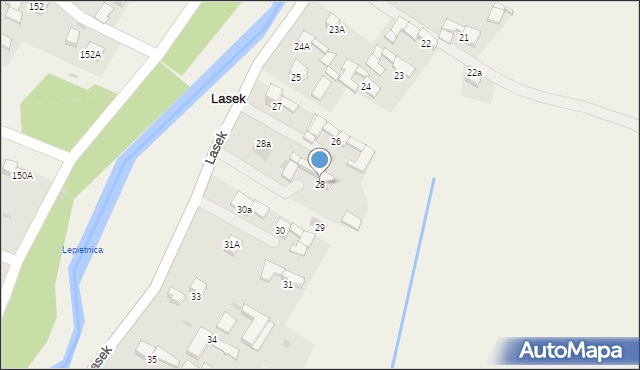 Lasek, Lasek, 28, mapa Lasek