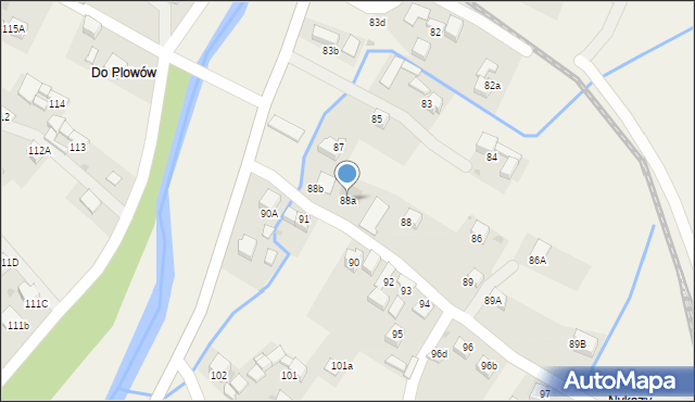 Lasek, Lasek, 88a, mapa Lasek