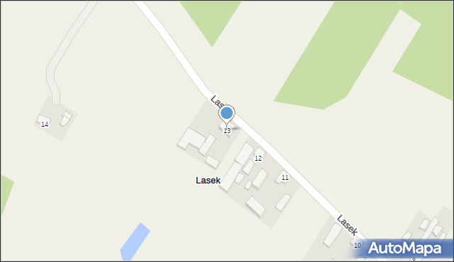 Lasek, Lasek, 13, mapa Lasek