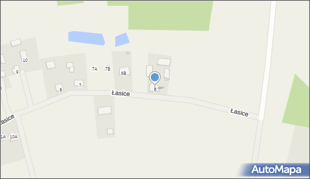 Łasice, Łasice, 6, mapa Łasice
