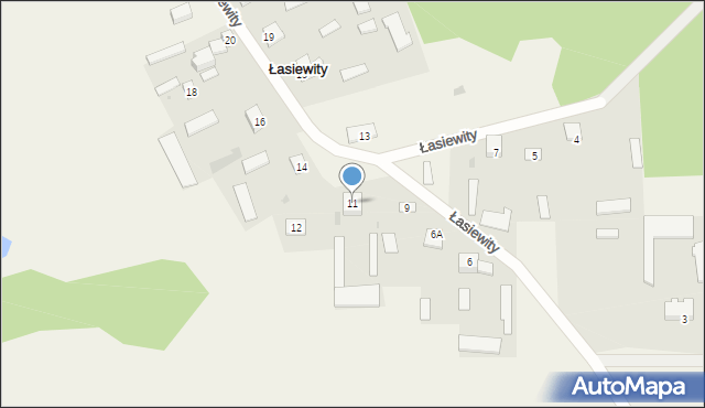 Łasiewity, Łasiewity, 11, mapa Łasiewity