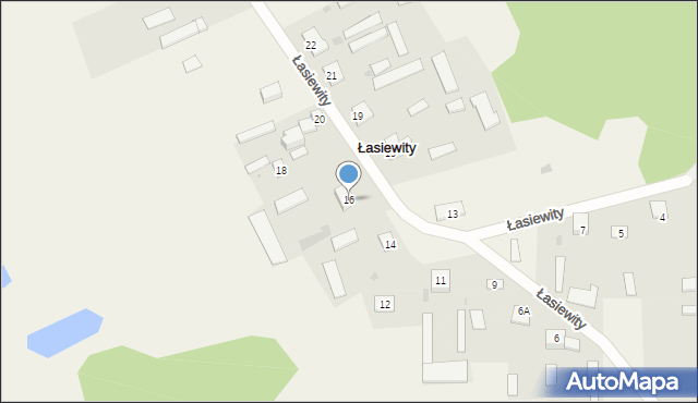 Łasiewity, Łasiewity, 16, mapa Łasiewity