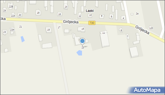 Laski, Laski, 13, mapa Laski