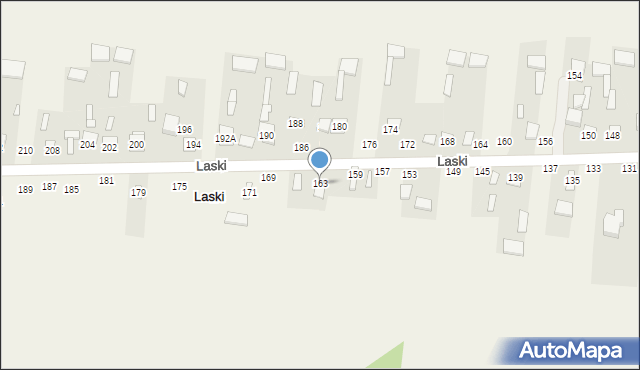 Laski, Laski, 163, mapa Laski