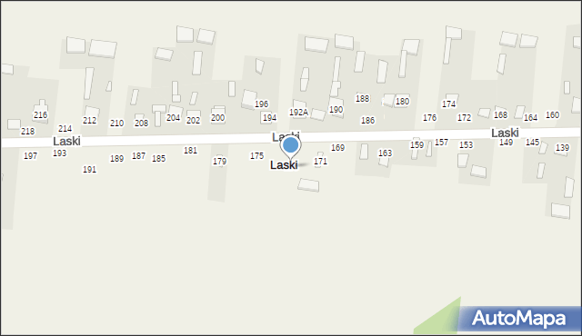 Laski, Laski, 173, mapa Laski