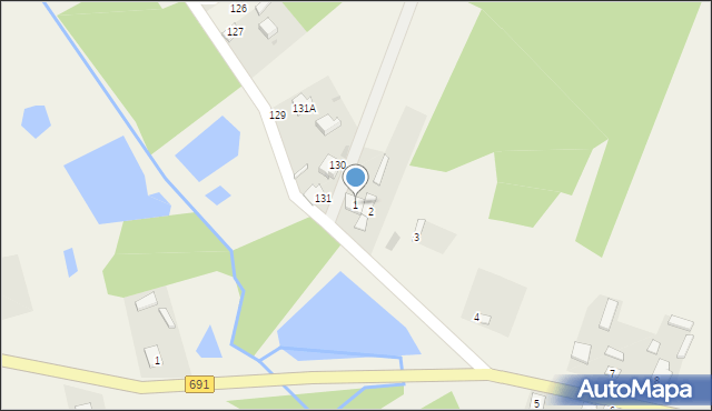 Laski, Laski, 1, mapa Laski