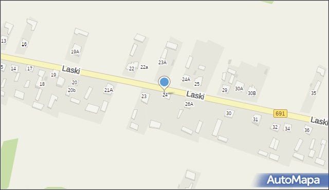 Laski, Laski, 24, mapa Laski