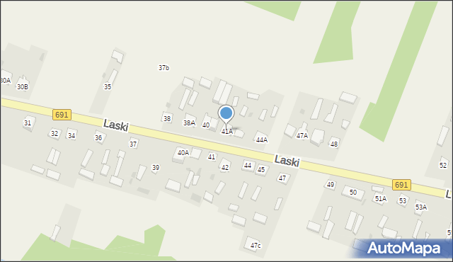 Laski, Laski, 41A, mapa Laski