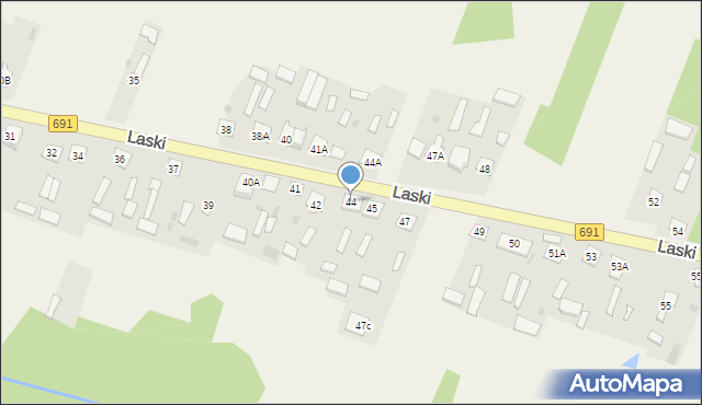 Laski, Laski, 44, mapa Laski