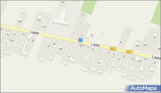 Laski, Laski, 72, mapa Laski