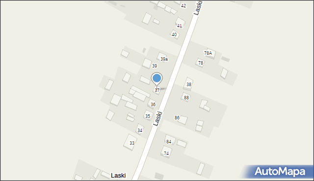 Laski, Laski, 37, mapa Laski