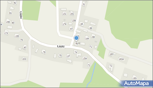 Łaski, Łaski, 70, mapa Łaski