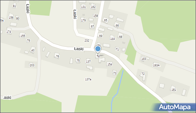 Łaski, Łaski, 74, mapa Łaski