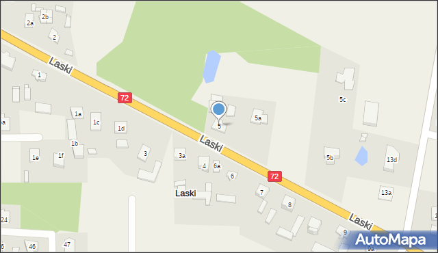 Laski, Laski, 5, mapa Laski