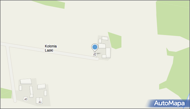 Laski, Laski, 42, mapa Laski