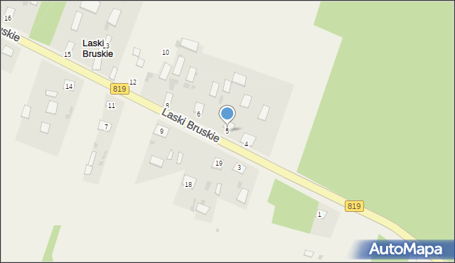 Laski Bruskie, Laski Bruskie, 5, mapa Laski Bruskie