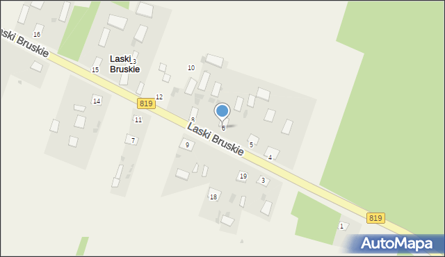 Laski Bruskie, Laski Bruskie, 6, mapa Laski Bruskie