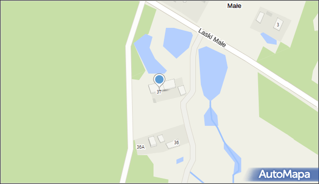 Laski Małe, Laski Małe, 37, mapa Laski Małe