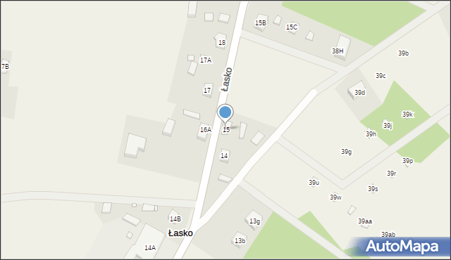 Łasko, Łasko, 15, mapa Łasko