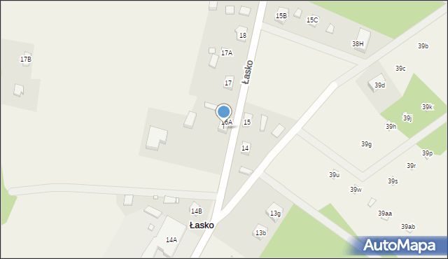 Łasko, Łasko, 16B, mapa Łasko