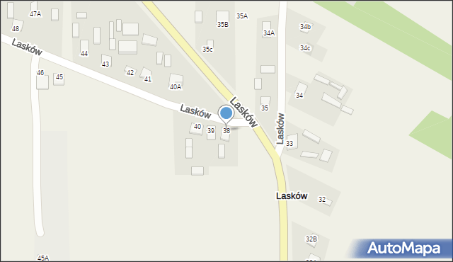 Lasków, Lasków, 38, mapa Lasków