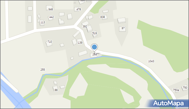 Laskowa, Laskowa, 264, mapa Laskowa