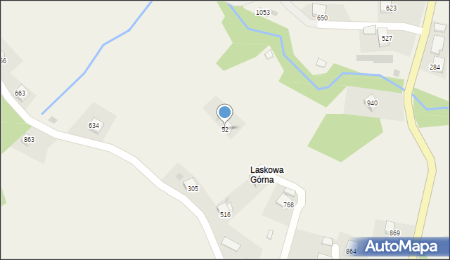 Laskowa, Laskowa, 52, mapa Laskowa