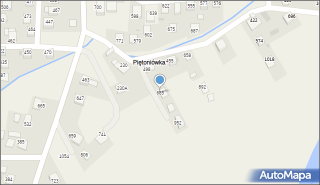 Laskowa, Laskowa, 685, mapa Laskowa