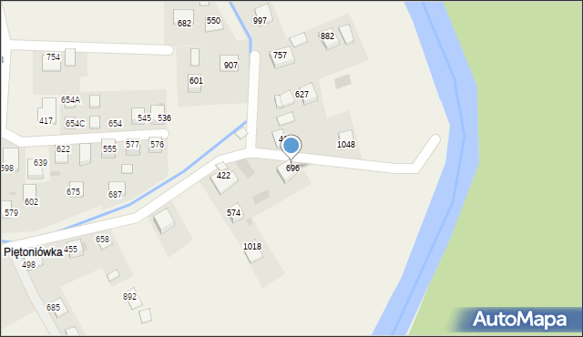Laskowa, Laskowa, 696, mapa Laskowa