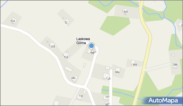 Laskowa, Laskowa, 768, mapa Laskowa