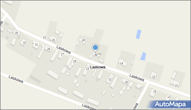 Laskowa, Laskowa, 16, mapa Laskowa