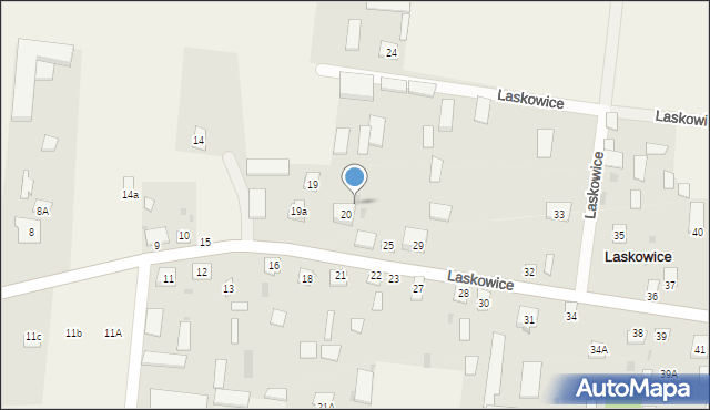 Laskowice, Laskowice, 20A, mapa Laskowice