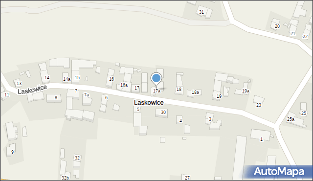 Laskowice, Laskowice, 17a, mapa Laskowice